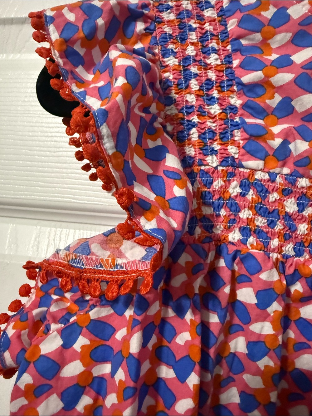 THML Smocked Flutter Sleeve Top- M - Picture 4 of 7